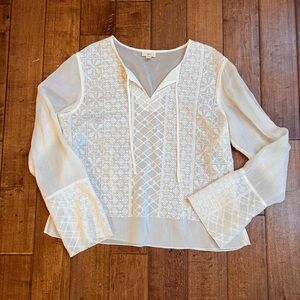 Pure Jill Embroidered Relaxed Tunic size